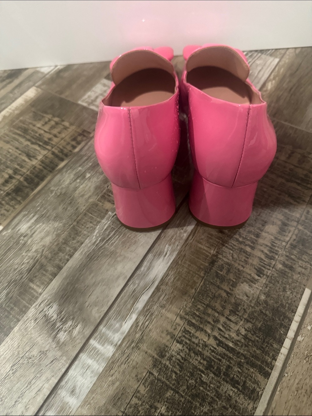 Moschino Bright Pink Patent Square-Toe Loafers - Picture 5 of 6